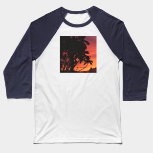 Palm Springs Sunset Digital Painting Baseball T-Shirt